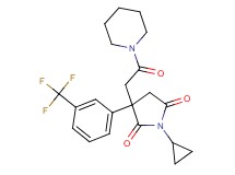 1-cyclopropyl-3-[2-oxo-2-(1-piperidinyl)ethyl]-3-[3-(trifluoromethyl)phenyl]-2,5-pyrrolidinedione
