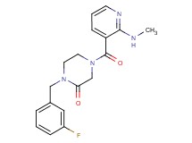 1-(3-fluorobenzyl)-4-{[2-(methylamino)-3-pyridinyl]carbonyl}-2-piperazinone trifluoroacetate