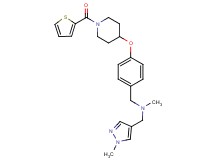 N-methyl-1-(1-methyl-1H-pyrazol-4-yl)-N-(4-{[1-(2-thienylcarbonyl)-4-piperidinyl]oxy}benzyl)methanamine