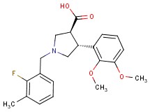 (3S*,4R*)-4-(2,3-dimethoxyphenyl)-1-(2-fluoro-3-methylbenzyl)pyrrolidine-3-carboxylic acid