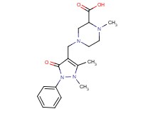 4-[(1,5-dimethyl-3-oxo-2-phenyl-2,3-dihydro-1H-pyrazol-4-yl)methyl]-1-methylpiperazine-2-carboxylic acid
