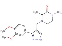 4-{[3-(3,4-dimethoxyphenyl)-1H-pyrazol-4-yl]methyl}-1,3-dimethylpiperazin-2-one