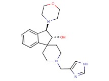 rel-(2R,3R)-1'-(1H-imidazol-4-ylmethyl)-3-(4-morpholinyl)-2,3-dihydrospiro[indene-1,4'-piperidin]-2-ol bis(trifluoroacetate) (salt)