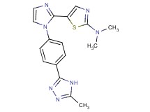 N,N-dimethyl-5-{1-[4-(5-methyl-4H-1,2,4-triazol-3-yl)phenyl]-1H-imidazol-2-yl}-1,3-thiazol-2-amine