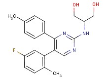 2-{[5-(5-fluoro-2-methylphenyl)-4-(4-methylphenyl)pyrimidin-2-yl]amino}propane-1,3-diol