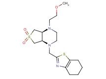 (4aR*,7aS*)-1-(2-methoxyethyl)-4-(4,5,6,7-tetrahydro-1,3-benzothiazol-2-ylmethyl)octahydrothieno[3,4-b]pyrazine 6,6-dioxide