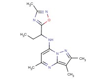 2,3,5-trimethyl-N-[1-(3-methyl-1,2,4-oxadiazol-5-yl)propyl]pyrazolo[1,5-a]pyrimidin-7-amine