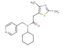 N-cyclohexyl-2-(2,4-dimethyl-1,3-thiazol-5-yl)-N-(pyridin-4-ylmethyl)acetamide