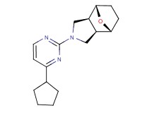 (1R*,2R*,6S*,7S*)-4-(4-cyclopentyl-2-pyrimidinyl)-10-oxa-4-azatricyclo[5.2.1.0~2,6~]decane