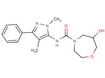 N-(1,4-dimethyl-3-phenyl-1H-pyrazol-5-yl)-6-hydroxy-1,4-oxazepane-4-carboxamide