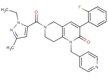 6-[(1-ethyl-3-methyl-1H-pyrazol-5-yl)carbonyl]-3-(2-fluorophenyl)-1-(4-pyridinylmethyl)-5,6,7,8-tetrahydro-1,6-naphthyridin-2(1H)-one
