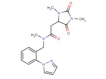 2-(1,3-dimethyl-2,5-dioxo-4-imidazolidinyl)-N-methyl-N-[2-(1H-pyrazol-1-yl)benzyl]acetamide
