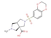 (3aS*,6aS*)-2-(2,3-dihydro-1,4-benzodioxin-6-ylsulfonyl)-5-methylhexahydropyrrolo[3,4-c]pyrrole-3a(1H)-carboxylic acid