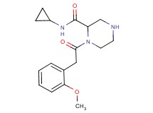 N-cyclopropyl-1-[(2-methoxyphenyl)acetyl]-2-piperazinecarboxamide