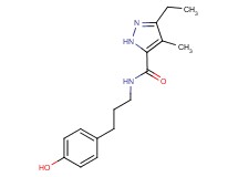3-ethyl-N-[3-(4-hydroxyphenyl)propyl]-4-methyl-1H-pyrazole-5-carboxamide