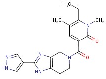 6-ethyl-1,5-dimethyl-3-{[2-(1H-pyrazol-4-yl)-1,4,6,7-tetrahydro-5H-imidazo[4,5-c]pyridin-5-yl]carbonyl}pyridin-2(1H)-one