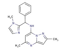 2,5-dimethyl-N-[(1-methyl-1H-imidazol-2-yl)(phenyl)methyl]pyrazolo[1,5-a]pyrimidin-7-amine