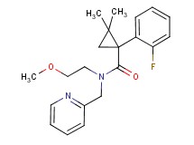 1-(2-fluorophenyl)-N-(2-methoxyethyl)-2,2-dimethyl-N-(pyridin-2-ylmethyl)cyclopropanecarboxamide