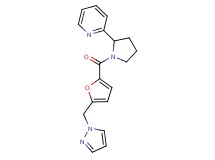 2-{1-[5-(1H-pyrazol-1-ylmethyl)-2-furoyl]-2-pyrrolidinyl}pyridine