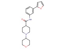 N-[3-(2-furyl)phenyl]-1-(tetrahydro-2H-pyran-4-yl)-4-piperidinecarboxamide
