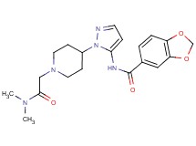 N-(1-{1-[2-(dimethylamino)-2-oxoethyl]piperidin-4-yl}-1H-pyrazol-5-yl)-1,3-benzodioxole-5-carboxamide