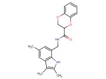 N-[(2,3,5-trimethyl-1H-indol-7-yl)methyl]-2,3-dihydro-1,4-benzodioxine-2-carboxamide