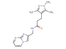N-(imidazo[1,2-a]pyrimidin-2-ylmethyl)-3-(1,3,5-trimethyl-1H-pyrazol-4-yl)propanamide