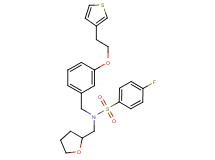 4-fluoro-N-(tetrahydro-2-furanylmethyl)-N-{3-[2-(3-thienyl)ethoxy]benzyl}benzenesulfonamide