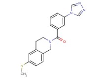 6-(methylthio)-2-[3-(4H-1,2,4-triazol-4-yl)benzoyl]-1,2,3,4-tetrahydroisoquinoline