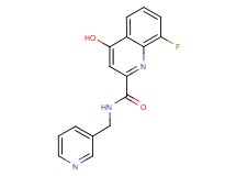 8-fluoro-4-hydroxy-N-(3-pyridinylmethyl)-2-quinolinecarboxamide