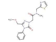 2-[3-(methoxymethyl)-5-oxo-4-phenyl-4,5-dihydro-1H-1,2,4-triazol-1-yl]-N-methyl-N-(1,3-thiazol-2-ylmethyl)acetamide