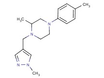 2-methyl-4-(4-methylphenyl)-1-[(1-methyl-1H-pyrazol-4-yl)methyl]piperazine