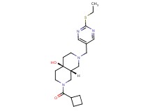 (4aR*,8aR*)-2-(cyclobutylcarbonyl)-7-{[2-(ethylthio)pyrimidin-5-yl]methyl}octahydro-2,7-naphthyridin-4a(2H)-ol