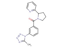 2-{1-[3-(5-methyl-1H-tetrazol-1-yl)benzoyl]-2-pyrrolidinyl}pyridine