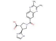 (3S*,4S*)-1-[(2,3-dimethyl-6-quinoxalinyl)carbonyl]-4-(1H-imidazol-2-yl)-3-pyrrolidinecarboxylic acid