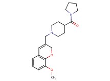 1-[(8-methoxy-2H-chromen-3-yl)methyl]-4-(pyrrolidin-1-ylcarbonyl)piperidine