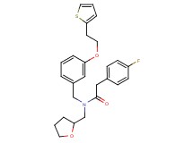 2-(4-fluorophenyl)-N-(tetrahydro-2-furanylmethyl)-N-{3-[2-(2-thienyl)ethoxy]benzyl}acetamide