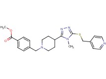 methyl 4-[(4-{4-methyl-5-[(4-pyridinylmethyl)thio]-4H-1,2,4-triazol-3-yl}-1-piperidinyl)methyl]benzoate