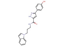 3-(4-hydroxyphenyl)-N-[3-(1H-indol-1-yl)propyl]-1H-pyrazole-5-carboxamide