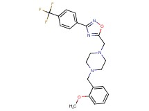1-(2-methoxybenzyl)-4-({3-[4-(trifluoromethyl)phenyl]-1,2,4-oxadiazol-5-yl}methyl)piperazine