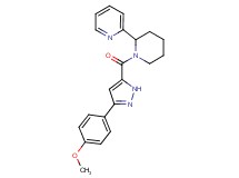 2-(1-{[3-(4-methoxyphenyl)-1H-pyrazol-5-yl]carbonyl}-2-piperidinyl)pyridine