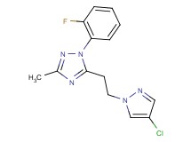 5-[2-(4-chloro-1H-pyrazol-1-yl)ethyl]-1-(2-fluorophenyl)-3-methyl-1H-1,2,4-triazole