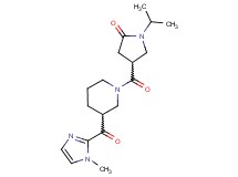1-isopropyl-4-({3-[(1-methyl-1H-imidazol-2-yl)carbonyl]-1-piperidinyl}carbonyl)-2-pyrrolidinone trifluoroacetate