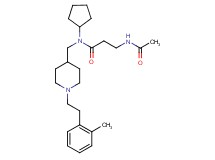 N~3~-acetyl-N~1~-cyclopentyl-N~1~-({1-[2-(2-methylphenyl)ethyl]-4-piperidinyl}methyl)-beta-alaninamide