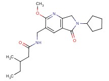 N-[(6-cyclopentyl-2-methoxy-5-oxo-6,7-dihydro-5H-pyrrolo[3,4-b]pyridin-3-yl)methyl]-3-methylpentanamide