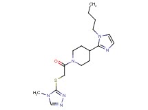 4-(1-butyl-1H-imidazol-2-yl)-1-{[(4-methyl-4H-1,2,4-triazol-3-yl)thio]acetyl}piperidine