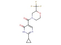 2-cyclopropyl-5-{[2-(trifluoromethyl)morpholin-4-yl]carbonyl}pyrimidin-4(3H)-one