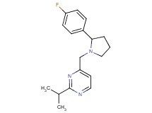 4-{[2-(4-fluorophenyl)-1-pyrrolidinyl]methyl}-2-isopropylpyrimidine