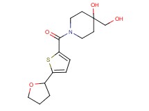 4-(hydroxymethyl)-1-{[5-(tetrahydrofuran-2-yl)-2-thienyl]carbonyl}piperidin-4-ol