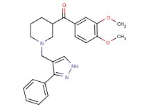 (3,4-dimethoxyphenyl){1-[(3-phenyl-1H-pyrazol-4-yl)methyl]-3-piperidinyl}methanone